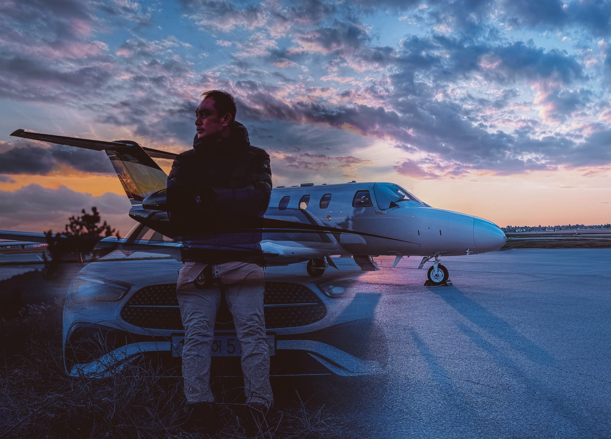 <div style="font-family:  Evocative; color: #EA3C53;"><b>Exotic</b> Flights. <b>Soulful</b> Drives.  <b>Evocative</b> Life.</div>